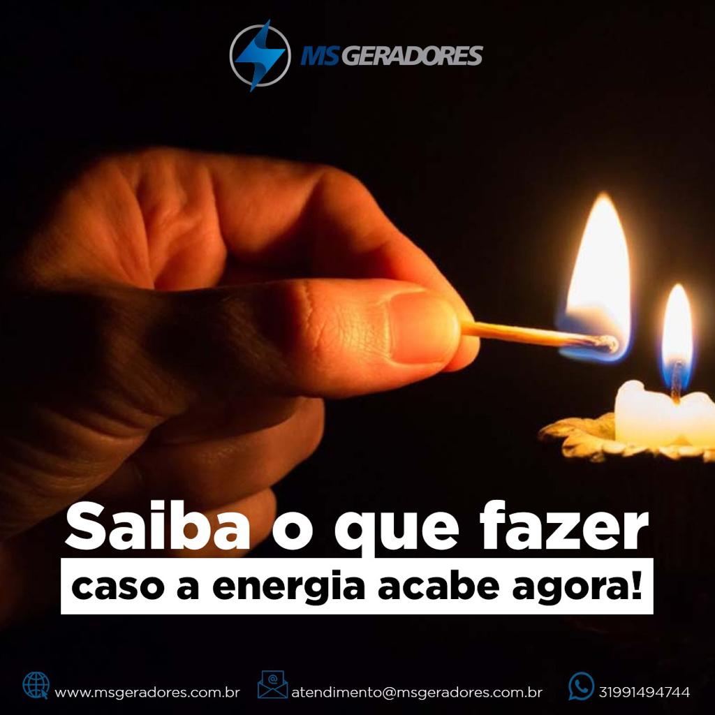 O QUE FAZER QUANDO FICAR SEM ENERGIA